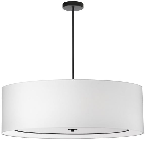 POR-406P-MB-WH-Dainolite-Porscha - 6 Light Pendant In Contemporary Style-10 Inches Tall and 40 Inches Wide
