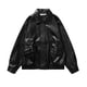 thumbnail image 2 of Chaquetas y abrigos casuales sin capucha de manga larga para mujer, cárdigan con cremallera a la moda, chaqueta de vuelo con cuello alto, abrigo de cuero, chaqueta, blusa de poliéster para mujer, 2 of 5