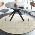 thumbnail image 2 of SAFAVIEH Micro-Loop Beth Distressed Area Rug, Ivory/Red, 6' x 6' Round, 2 of 8