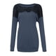 thumbnail image 5 of Mujeres otoño casual sólido o-cuello sexy manga larga encaje pulóver blusa camiseta tops Fridja  FKASFK2906, 5 of 7