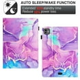 thumbnail image 6 of Slim Case for Apple iPad Pro 11 Inch 2022/2021/2020/2018, iPad Air 4 5 Case,Marble Series Smart Cover Auto Sleep Wake Drop Protection Multi Angle Viewing Stand Elastic Band Flip Cover, Purple, 6 of 7