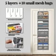 thumbnail image 3 of Organizador para colocar sobre la puerta KYEVIS con 5 estantes y 10 bolsillos de malla, 3 of 6