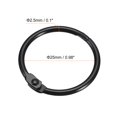 thumbnail image 2 of Shower Curtain Rings, 12 pack Carbon Steel Round Snap Shower Curtain Hooks, 1 Inch Binder Rings (Black), 2 of 5