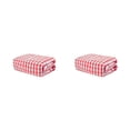 thumbnail image 2 of Yuarrent Paño de cocina a cuadros, paños de cocina, suave, sin olor, plumero, patrón de rejilla, paño de limpieza, paño de cocina Rojo 2piezas, 2 of 6