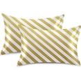 thumbnail image 2 of GZHJMY Gold Glittering Lines Satin Pillowcases for Hair and Skin Soft Like Silk Pillowcase, Satin Cooling Pillow Cases with Envelope Closure, Comfortable and Breathable, 20" x 26" Home Decor, 2 of 7