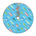 thumbnail image 1 of Fotbe Different Color Fishing Bait Pattern Christmas Tree Skirt, Tree Skirts Plush Christmas Decorations, Christmas Tree Skirts Xmas Decorations Holiday Party Decor-36", 1 of 6