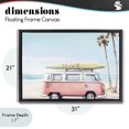 thumbnail image 4 of Stupell Industries Coastal Pink Bus on Tropical Shores Black Floating Frame Canvas Art, 31 x 21, by Arlington Prints, 4 of 8