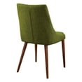 thumbnail image 4 of Palmer Mid-Century Modern Fabric Dining Accent Chair in Green Fabric 2 Pack, 4 of 8