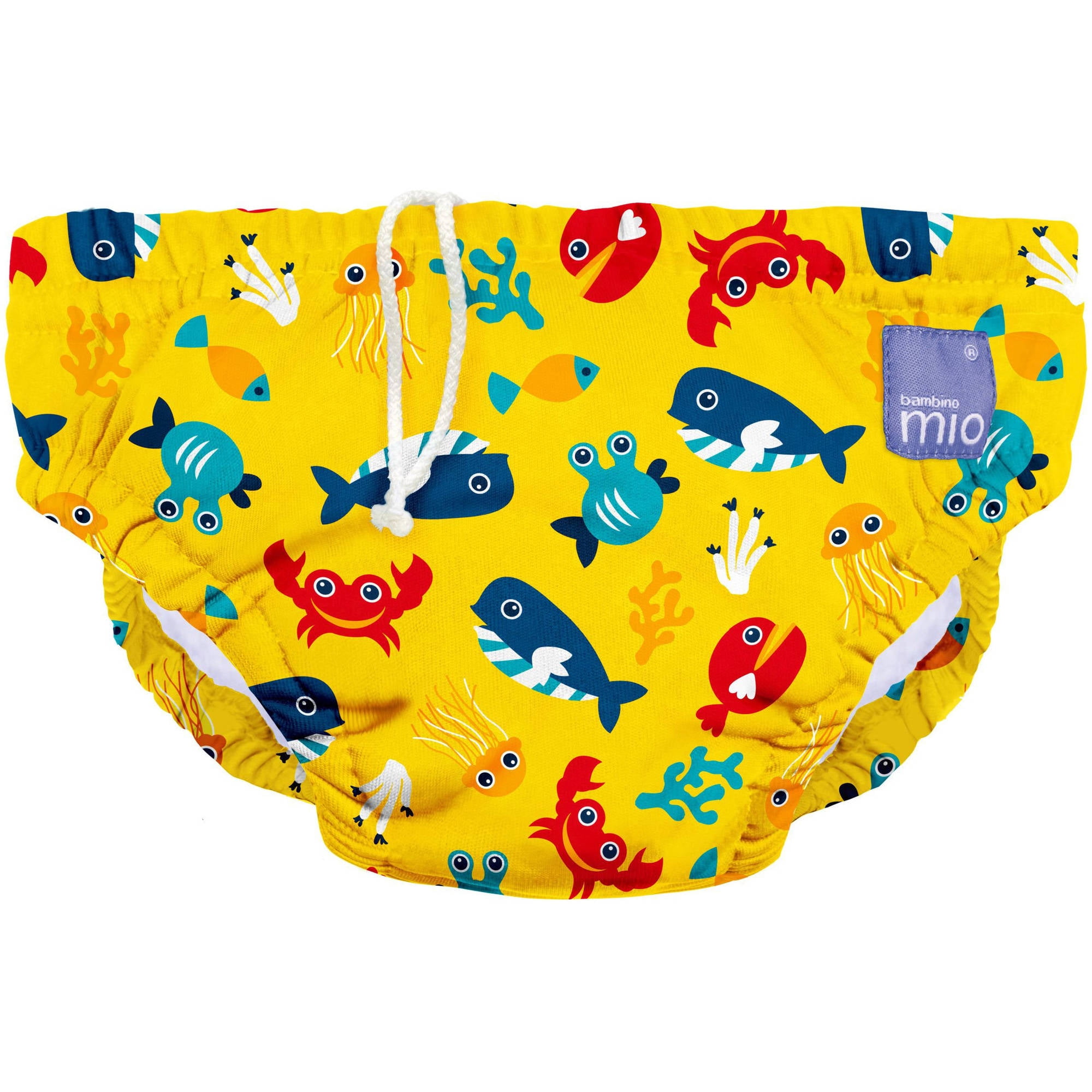 Bambino Mio Reusable Swim Diaper, Deep Sea Yellow, (Choose Your Size