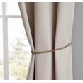 thumbnail image 3 of WARM HOME DESIGNS 1 Pair (2 Panels) of Ivory (Cream) Color Blackout Bedroom Curtains with Grommets. Each of 2 Insulated Thermal Window Drapes is 38" X 84" in Size and Includes a Matching Tie-Back., 3 of 5