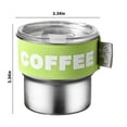thumbnail image 3 of Coffee Cup With Lid 400mL Stainless Steel Insulated Cup Portable Leak Proof Insulated Cup With Elastic Sleeve Household Office Car Spill Proof Coffee Cup, Xinsrenus Under $5! Coffee Cup With, 3 of 7