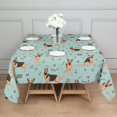 thumbnail image 3 of German Shepherd Dog and Music Square Tablecloth,Waterproof Square Table Cover,Wipeable Spillproof Washable Table Cover for Home Kitchen Party Decor 60"x60"(152x152cm), 3 of 6