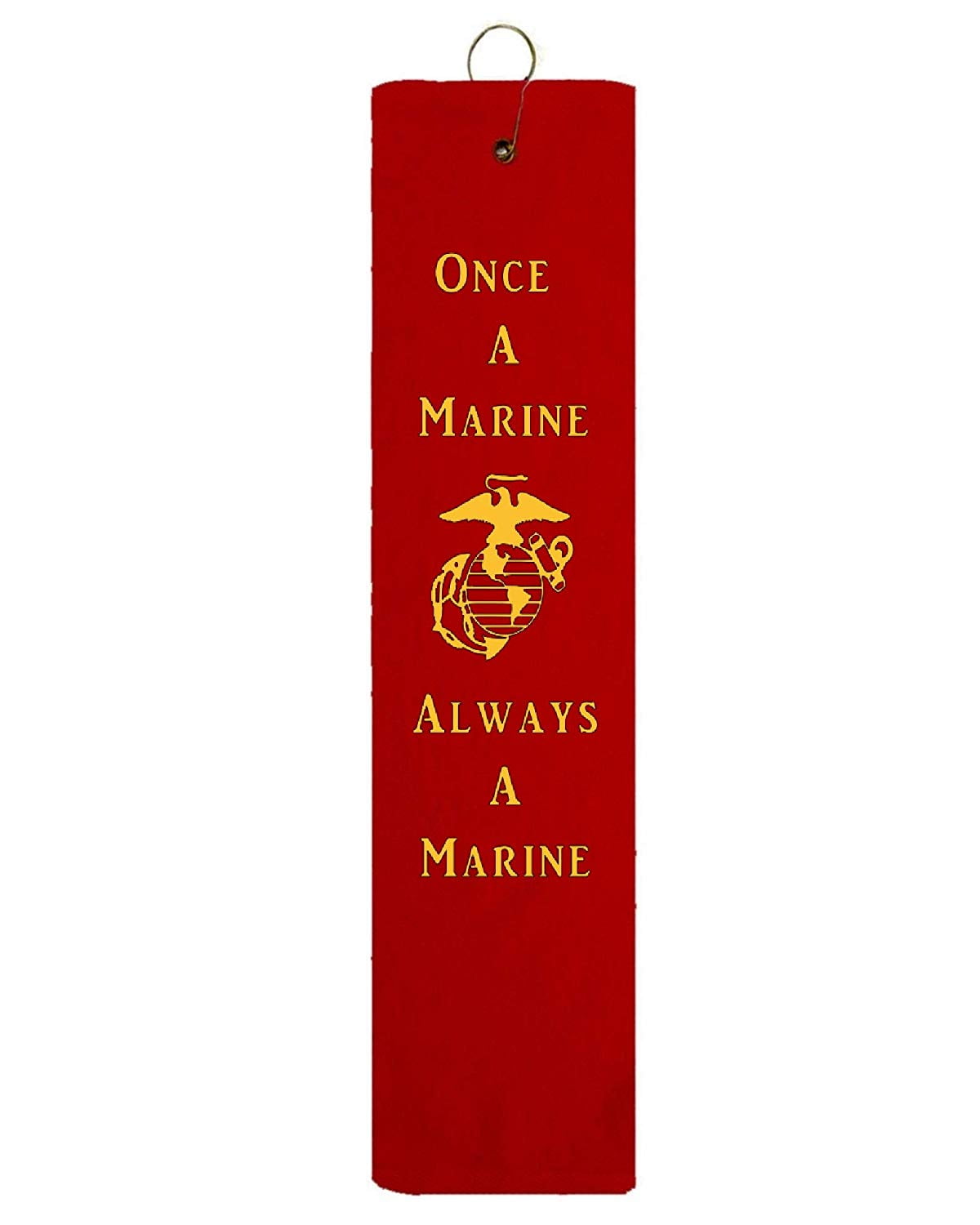 Once A Marine Always A Marine EGA Marine Corps Trifold Golf Towel With