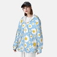 thumbnail image 3 of Daiia Daisies Flowers UPF 50+ Sun Protection Hoodie Jacket Lightweight Long Sleeve Sun Shirt for Women Men with Pocket Hiking Outdoor-X-Large, 3 of 7