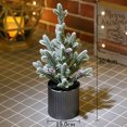 thumbnail image 2 of Mini Artificial Christmas Tree Frosted Christmas Tree Desktop White Cedar - C, 2 of 5