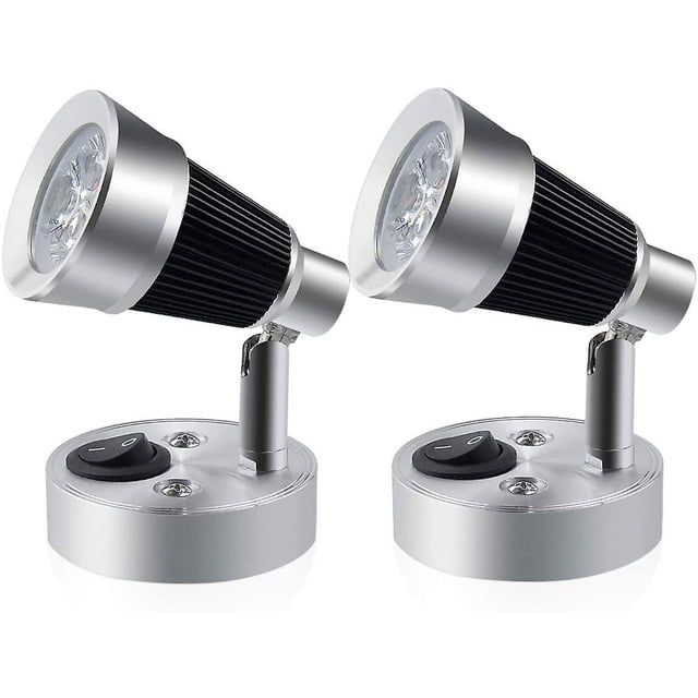 2 piezas de luz de lectura Led de 12v para Rv, luz de lectura para de 3w, luz de pared para proyector de Rv