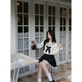 thumbnail image 5 of 2023 Autumn Sweet Skirt 2 Piece Set Women Outwear Casual Kawaii Blouse + Office Lady Y2K Lace Mini Skirt Korean Fashion Suits, 5 of 6