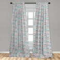 thumbnail image 5 of Ambesonne Colorful Curtains, Eighties Retro Glasses, Pair of 28"x84", Multicolor, 5 of 5