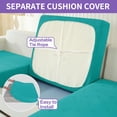 thumbnail image 4 of Sofá de dos plazas a rayas Slipcover ZNSAYOTX 2026 con 3 piezas (140-175 cm), 4 of 6