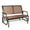 Brown, variant on Spaco 2 Person Swing Glider Chair 48 Inch Loveseat Rocker Lounge Backyard, Iron Lawn Chairs Outdoor/Indoor Rocker with Weather Resistant Steel Frame for Porch Garden Outside, Gray