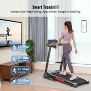 Naipo Treadmill for Home with 3 Level Manual Incline Smart APP USB Charging Foldable Running Electric Treadmill Gym