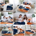 thumbnail image 5 of Abstract Graffiti Bedding Duvet Cover Set Full Size 4 Pieces Vintage Orange Blue Dot round Shape Bedding Set with Zipper Closure, 1 Comforter Cover 86x86 Inches 1 Flat Sheet & 2 Pillow Cases, 5 of 7