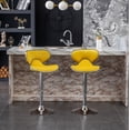 thumbnail image 3 of Roundhill Furniture Masaccio Bar Stool with Adjustable Height & Swivel, Yellow, Set of 2, 3 of 12