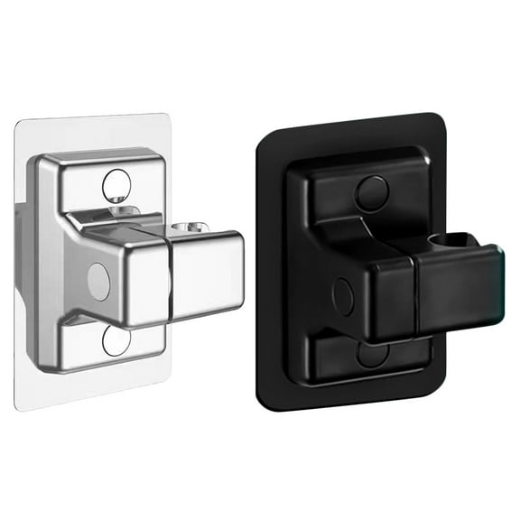 IBASETOY Adjustable Shower Head Bracket 2pcs Abs Shower Nozzle Holder Sturdy Fixing Base For Bathroom