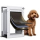 thumbnail image 1 of Puerta para perros PETCOMING de aleación de aluminio con 3 solapas para perros grandes, 1 of 7