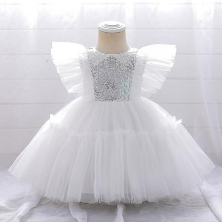 

BULLPIANO Girl Dress Lace Dress Wedding Pageant Dresses Ball Gown Tutu Dresses Flower Girl Dresses Kid Lace Wedding Dresses Size 3-4 Years