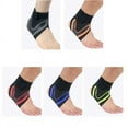 thumbnail image 6 of 1 PC Sport Ankle Stabilizer Brace Compression Ankle Support Tendon Pain Relief Strap Foot Sprain Injury Wraps Running Basketball (White-Left foot,S), 6 of 6