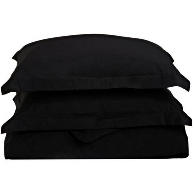 Microfiber King/ California King Duvet Cover Set Solid Black