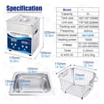 thumbnail image 6 of Digital Ultrasonic Cleaner Bath 2L 120W With Heating For Medical And Dental Clinic Fuel Nozzle Ultrasonic Jewelry Cleaner ,Strong Cleaning, 6 of 6