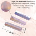 thumbnail image 4 of Angel Aura Rose Quartz Crystal Points Bulk 3 Pcs, Hexagonal Healing Point, 4 of 5