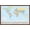Mahogany Framed Version, variant on World Map 2023 Wall Poster, 22.375" x 34"