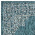 thumbnail image 5 of SAFAVIEH Courtyard Delbet Medallion Indoor/Outdoor Area Rug, Teal/Ivory, 6'7" x 9'6", 5 of 7