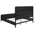 thumbnail image 3 of Jack King Size Bed, Fluted Panel Headboard, Round Tapered Legs, Black, 3 of 6