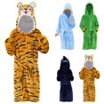 thumbnail image 4 of Generic Kids Cozy Christmas Hooded Robe Children'S Morning Bathrobe Kids Robe Boys Girls Dinosaur Plush Hooded Bathrobe With Belt Animal Soft Sleepwear Christmas Santa Themed Sleepwear For Kids, 4 of 4