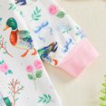thumbnail image 6 of RUINIXCW Newborn Baby Girl Hospital Going Home Outfit Infant Baby Girl Spring Fall Winter Clothes Duck Mallard Romper Waffled Long Sleeve Zip Jumpsuit, 6 of 8