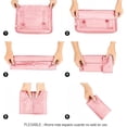 thumbnail image 4 of Bolsas Organizadoras de Viaje 7pcs, Organizadores de Maletas de Viaje, Organizador de Equipaje Impermeable en Varios Tamaños, Kit de Organizador Viaje Multiusos para Ropa Zapatos Cosméticos, 4 of 4