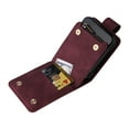 thumbnail image 6 of ELEHOLD for Samsung Galaxy Z Flip5 Wallet Crossbody Case,Card Slots Zipper Purse Magnetic Clasp Shoulder Strap Wrist Lanyard Flip Leather Case for Samsung Z Flip5,Winered, 6 of 10