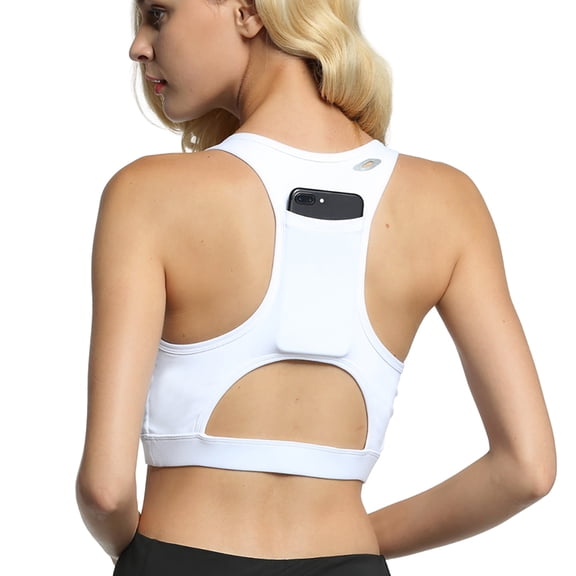 RUNNING GIRL Women's Racerback Sports Bra, Medium Support Padded Yoga Bra with Removable Cups, Breathable Workout Tank Top for Gym Running Training