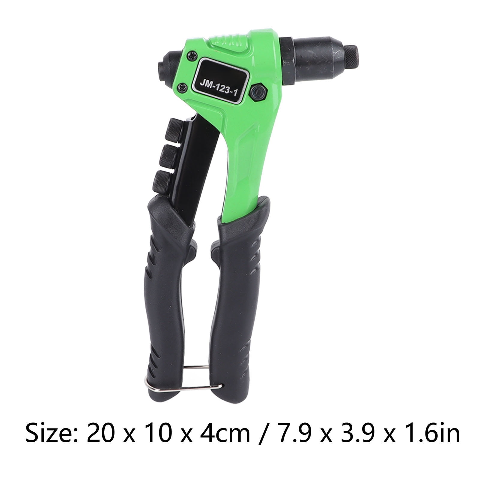 YAHHU Hand Rivet Gun Single Handle Manual Riveter for Industrial Riveting, Includes 2.4mm 3.2mm 4.0mm 4.8mm Heads, 7.87 inches / 20 cm, Heavy Duty Repair Tool