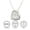 White, variant on Women Yellow Gold Plated Silver Diamond Double Heart Pendant Necklace 1/8cttw 16-18" Length
