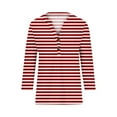 thumbnail image 6 of Inverlee Button Up Shirts Women Summer 3/4 Sleeve Tops Dressy Casual Plus Size Solid Color T Shirts Classic Holiday Tunic Blouse Clearance, 6 of 6