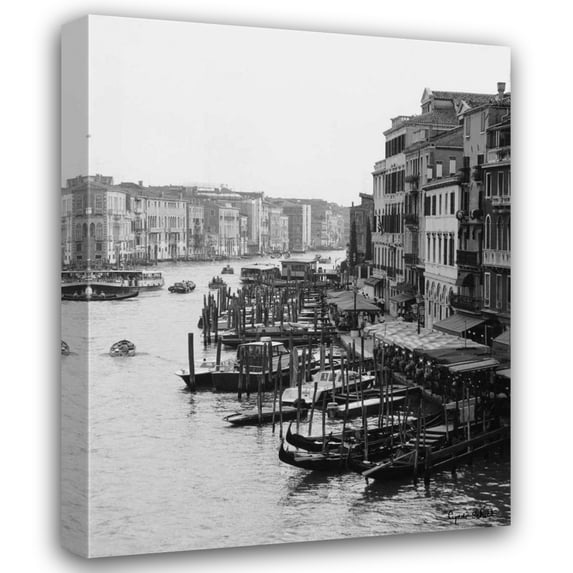 Cyndi Schick 15x18 Gallery Wrapped Canvas Wall Art Titled - Array of Boats Venice