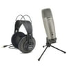 Samson C01U Pro Condenser Microphone with R850 Semi Open-Back Headphones Bundle