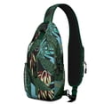 thumbnail image 1 of Tropical Sunset Sling Bag, Lightweight Crossbody Daypack with Ocean Palm Tree Design, Fashionable Backpack for Summer Travel and Commute, 1 of 4