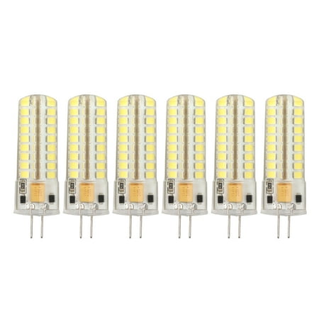

2024 6pcs G4 LED Bulb 700LM 7W 72LED 360 Degree Lighting Silicone G4 Bulb for Ceiling Light Wall Light AC DC12V White Light