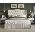 thumbnail image 1 of HMD Riley Queen Tufted Upholstered Platform Bed, Warm Gray, 1 of 3